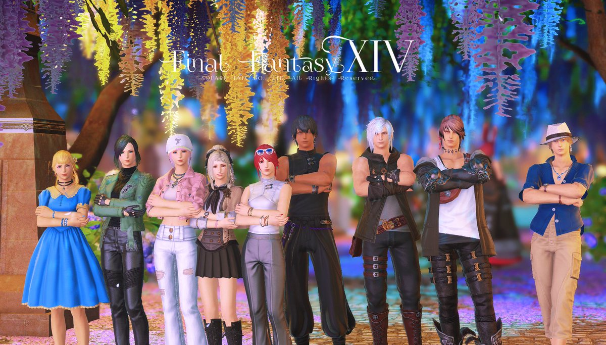 昨日は #ゼロムス並木道 にてLSイベントでした～！
みなさまご参加いただきありがとうございました～！
やはりミドランが多く集まると眼福で眺めてしまいますね....！
#Calat #本日のミドラン #FF14SS