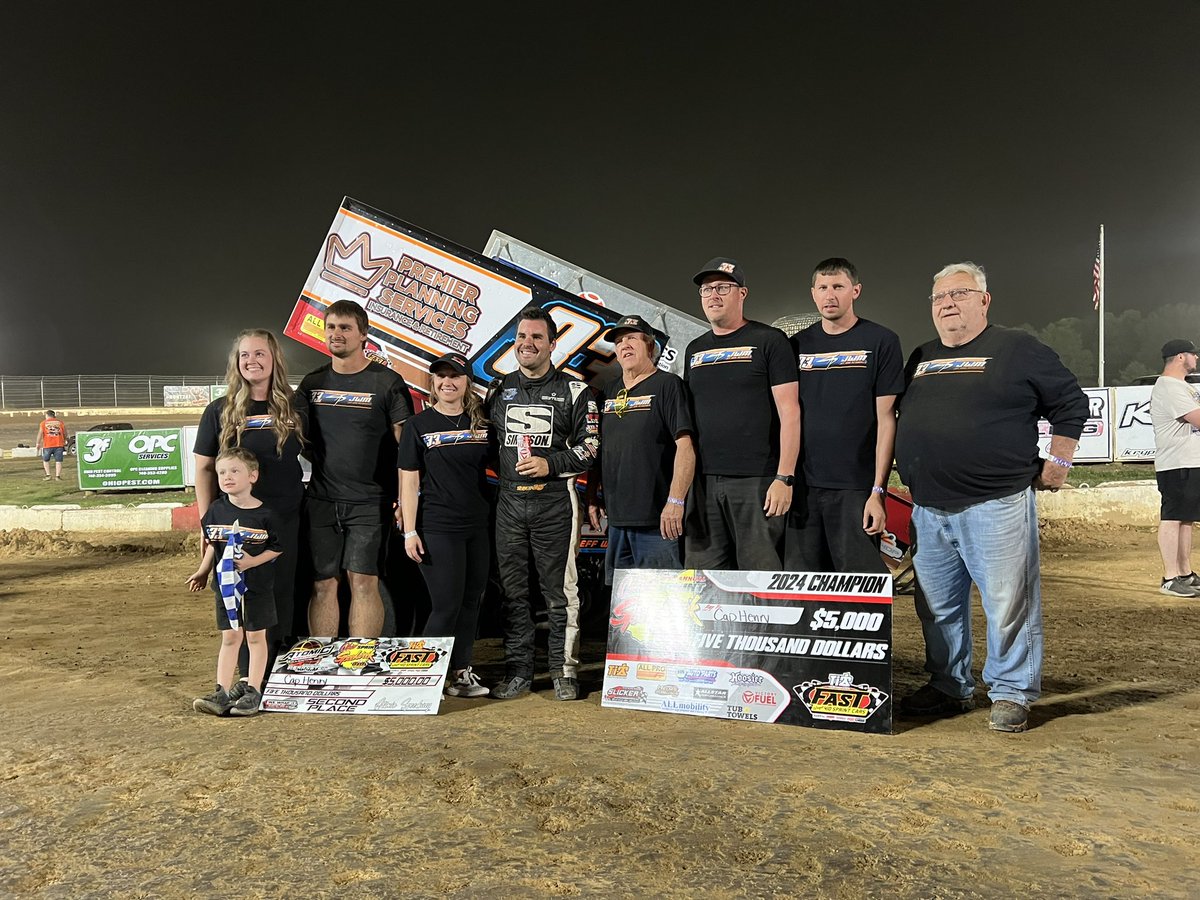 FASTseries's tweet photo. Cap Henry is your 42nd Annual Ohio Sprint Speedweek 𝑪𝑯𝑨𝑴𝑷𝑰𝑶𝑵

He wins it in dominating fashion with a 164 point margin

1 - Cap Henry 2025 
2 - Cale Thomas 1861 
3 - Danny Sams 1835
4 - Zane Devault 1830
5 - Travis Philo 1778 

A full point rundown will be posted tomorrow https://t.co/vd36i3z77f