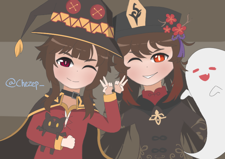 Chezep_'s tweet photo. 💣+⚰️ #Fanart  #GENSHINIMPACT #原神 #Konosuba #このすば https://t.co/UTbKZLdmtR