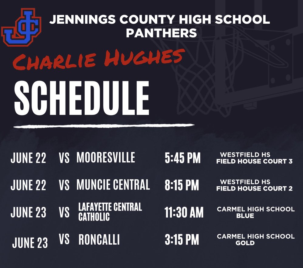 The Panthers will play next weekend in the IBCA/IHSAA Charlie Hughes Showcase. Come out and support them!