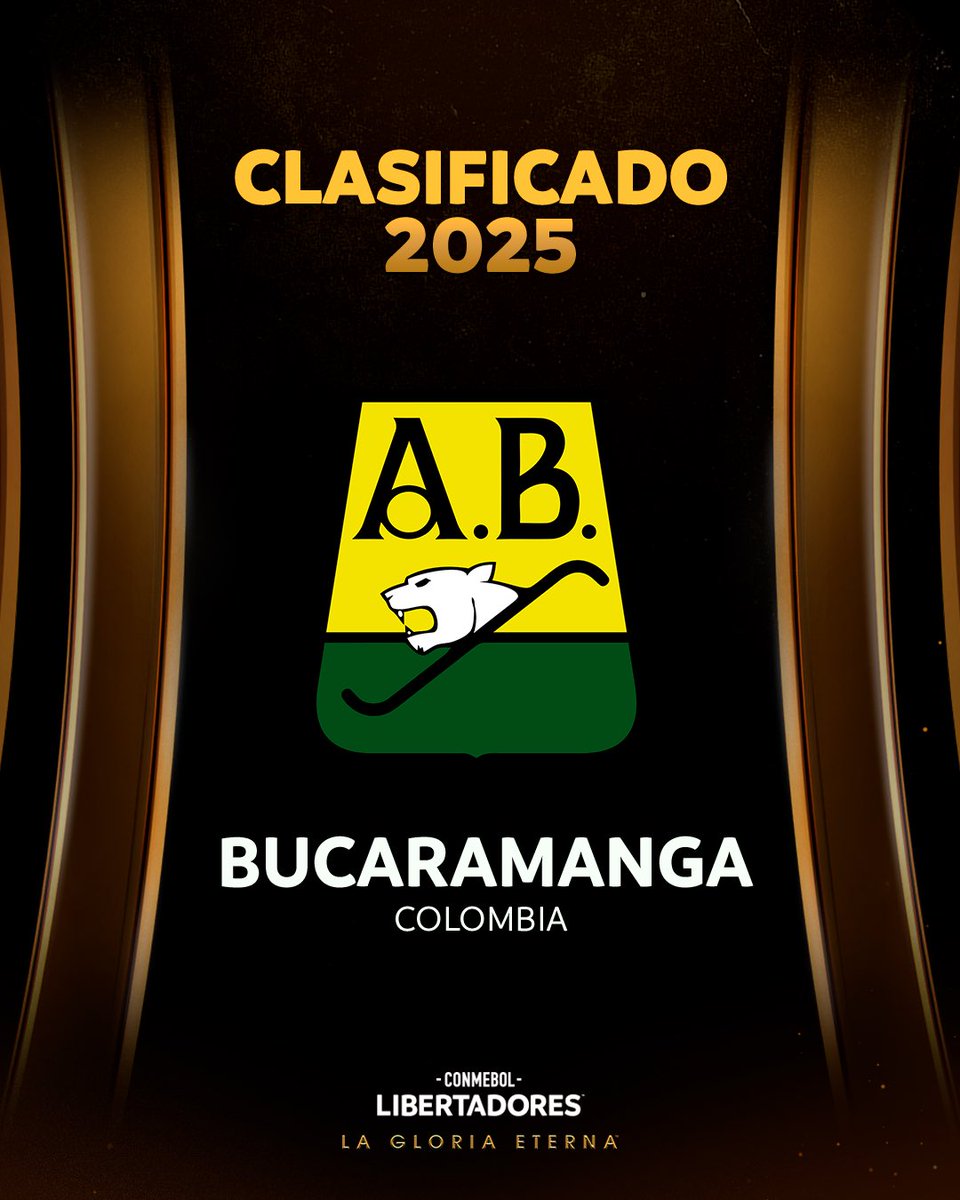 👋🇨🇴 ¡Bienvenido! <a href="/ABucaramanga/">Atlético Bucaramanga</a> se clasificó a la CONMEBOL #Libertadores 2025 tras ser campeón de Colombia por primera vez.

#GloriaEterna