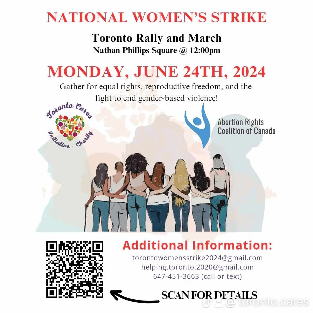 Toronto Cares (@toronto_cares) on Twitter photo Only 9 days until we #StandUp4HumanRights in 30+ cities across Canada. Will you be there on 24/6/24, or are you part of the problem? <a href="/TheTorontoSun/">Toronto Sun</a> <a href="/TorontoStar/">Toronto Star</a> <a href="/globeandmail/">The Globe and Mail</a>
<a href="/nationalpost/">National Post</a>
#WomensRightsAreHumanRights #womensrights #Toronto #womensstrike2024
#UnitedWeRise Only 9 days until we #StandUp4HumanRights in 30+ cities across Canada. Will you be there on 24/6/24, or are you part of the problem? <a href="/TheTorontoSun/">Toronto Sun</a> <a href="/TorontoStar/">Toronto Star</a> <a href="/globeandmail/">The Globe and Mail</a>
<a href="/nationalpost/">National Post</a>
#WomensRightsAreHumanRights #womensrights #Toronto #womensstrike2024
#UnitedWeRise