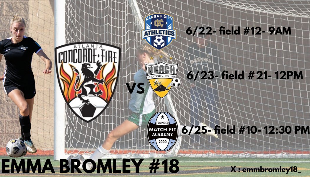 Emma Bromley (@emmabromley18_) on Twitter photo Schedule for ECNL Nationals in Seattle! Look forward to seeing and hearing from coaches <a href="/ECNLgirls/">ECNL Girls</a> <a href="/Concorde07G/">Concorde Fire Platinum ECNL 06/07</a> Schedule for ECNL Nationals in Seattle! Look forward to seeing and hearing from coaches <a href="/ECNLgirls/">ECNL Girls</a> <a href="/Concorde07G/">Concorde Fire Platinum ECNL 06/07</a>