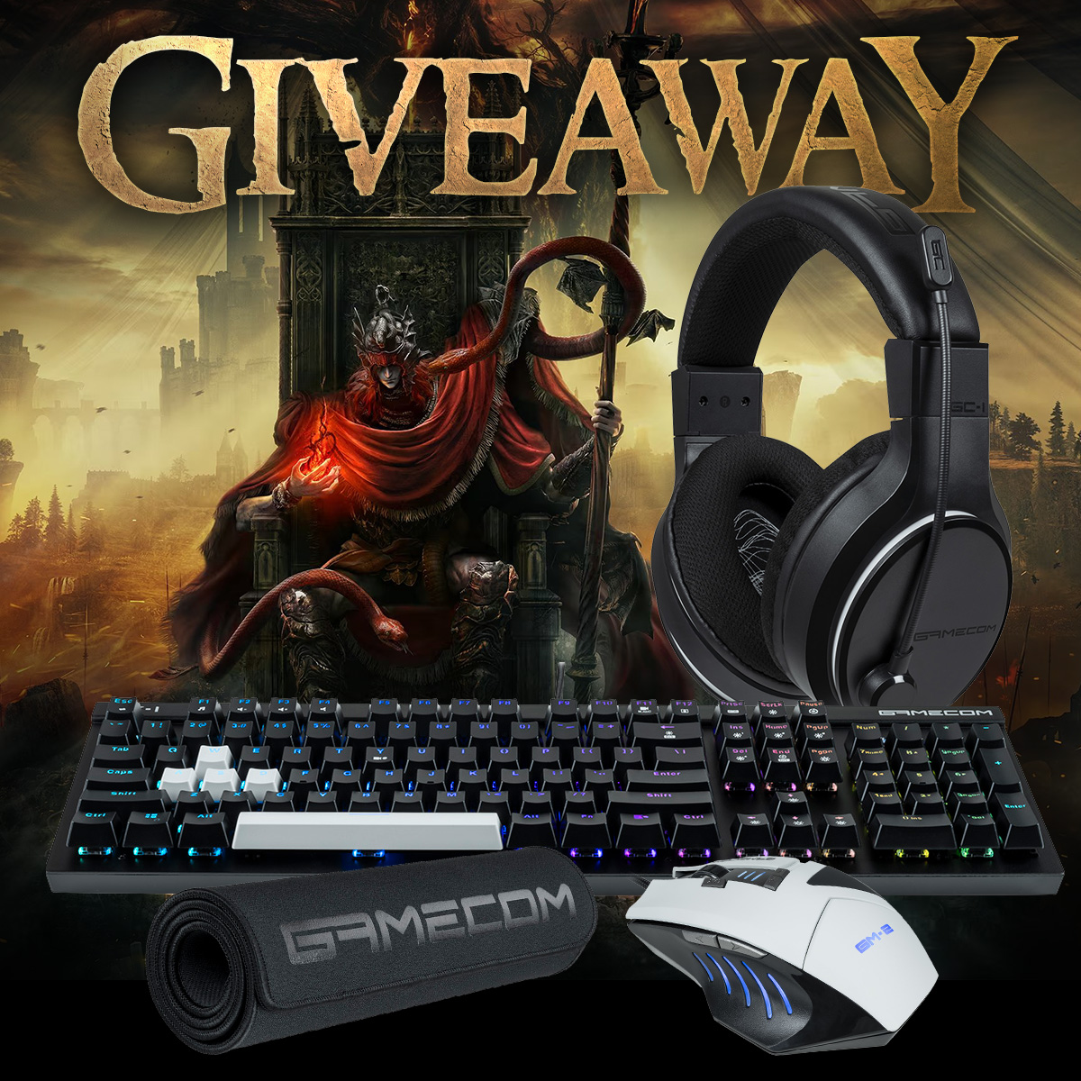 GAMECOMOfficial's tweet photo. It's time to head back to the Lands Between with our Elden Ring: Shadow of the Erdtree giveaway! One winner will receive a copy of the game on Steam + a GameCom PC gear package!
 
Click the link to enter 👉 https://t.co/mipleTu7Fs
 
Winner announced next week! #CommandVictory https://t.co/2Z4ohxZhrN