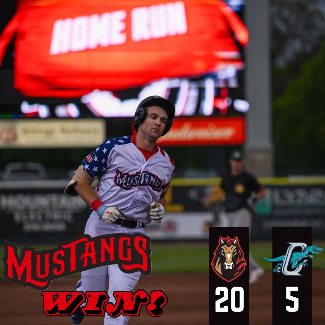 Mustangs's tweet photo. That’s a Saturday night #stangswin 🤠
Mustangs will try to split the series finale tomorrow. First pitch: 2:00 PM MST https://t.co/3QnubJFARH