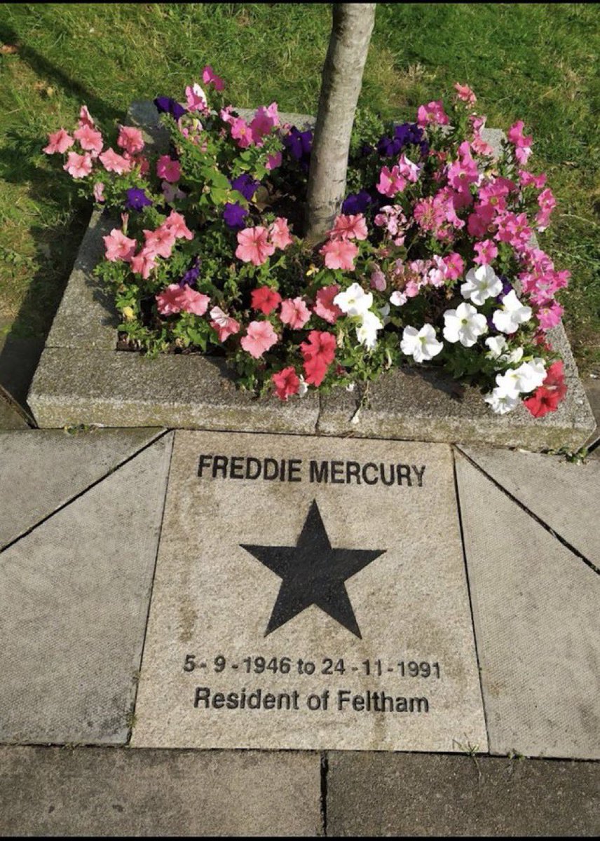 A memorial plaque for #FreddieMercury of Feltham