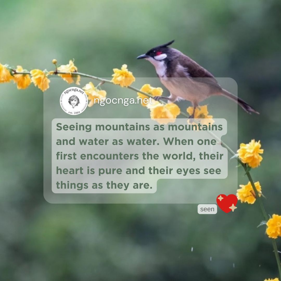 ngocngadotnet's tweet photo. https://t.co/VUwvkxiYPE
🏞️👀🌊 #PurePerception #Innocence #ClearSight
Kàn shān shì shān kàn shuǐ shì shuǐ. Yīgè rén chū shì shìjiè, nèixīn chúnjié, yǎnjīng lǐ kànjiàn shénme jiùshì shénme.
#1quotein3languages #chineselanguage #chinese #studychinese #chinesewords #pinyin #quote https://t.co/L57npjYQU0