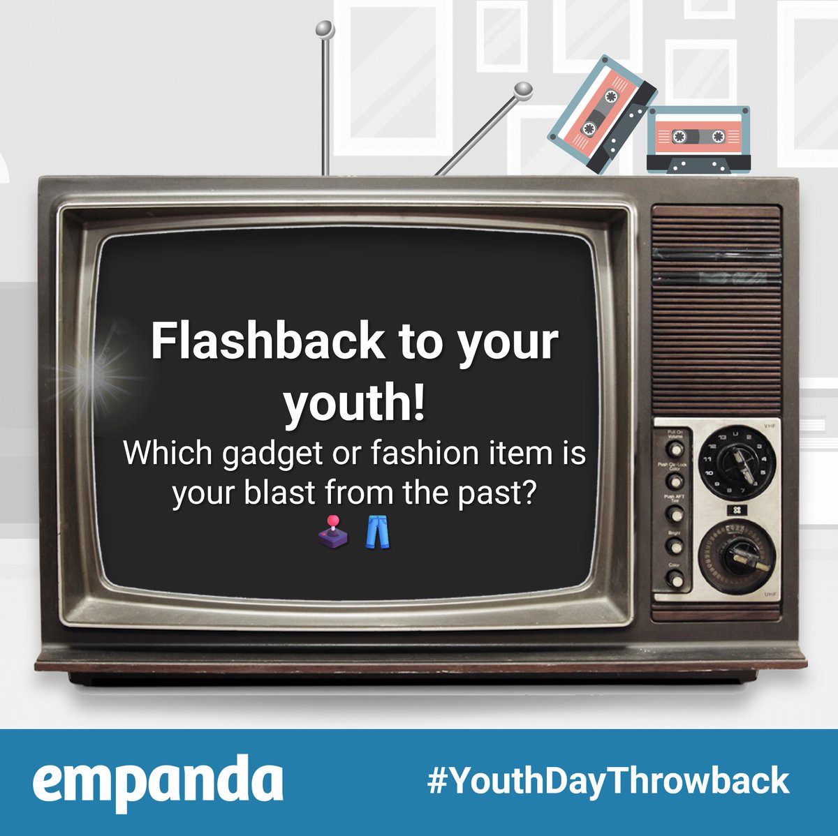 💾📼 Post your throwback pic with a techy toy or fashion statement piece that was the trendsetter of its time but feels like a vintage relic today. 

Use #YouthDayThrowback  and let's make this Youth Day one for the history books – literally! 📚🎉