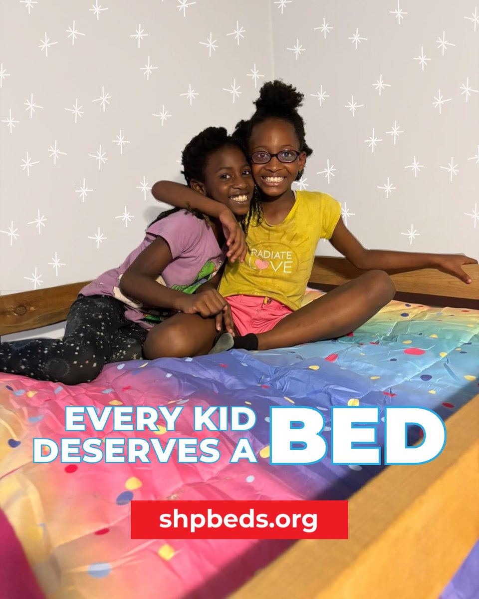 SHPbeds's tweet photo. "Giving a bed to a child is so much more than a physical change. It affects them emotionally and mentally in ways far beyond – giving them hope for a better future.”
We're Addressing A National Bed Crisis: https://t.co/Xv7Pgoy2Xk
#EndChildBedlessness #MakeADifferenceMonday https://t.co/Qb95MGFFR4
