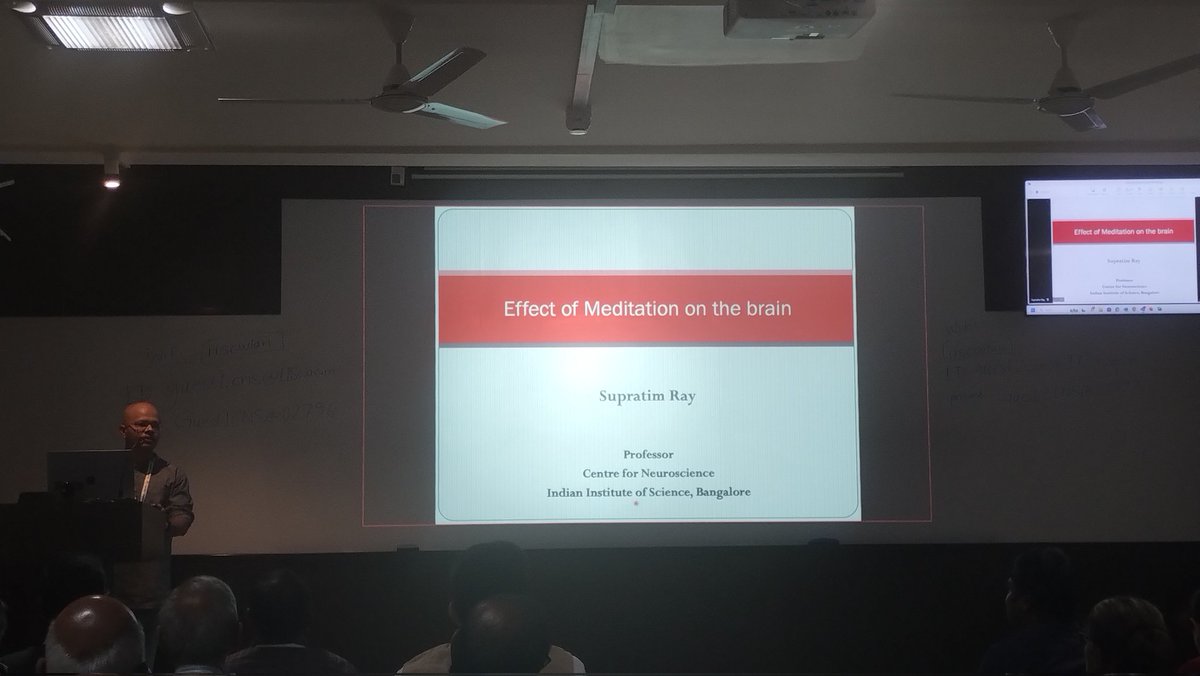 SP Arun (@sparuniisc) on Twitter photo CNS IISc is organizing it's first workshop on the neuroscience of consciousness. Supratim Ray (<a href="/SupratimRayIISc/">Supratim Ray</a>) takes it away with a spectacular start talking about their work on meditation and gamma rhythms. #CNSIISc #NeuroconIISc
cns.iisc.ac.in/neuroconscious… CNS IISc is organizing it's first workshop on the neuroscience of consciousness. Supratim Ray (<a href="/SupratimRayIISc/">Supratim Ray</a>) takes it away with a spectacular start talking about their work on meditation and gamma rhythms. #CNSIISc #NeuroconIISc
cns.iisc.ac.in/neuroconscious…