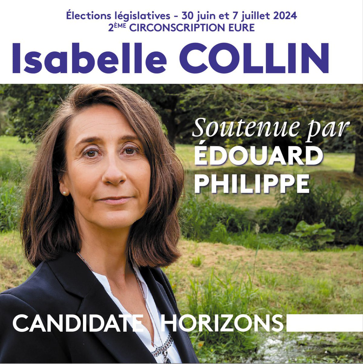 🎉 Heureuse d’annoncer mon investiture par @HorizonsParti avec le soutien d’<a href="/EPhilippe_LH/">Edouard Philippe</a> pour les législatives dans la 2e circonscription de l’Eure. Ensemble, luttons contre les extrêmes et protégeons notre démocratie. Votez les 30 juin et 7 juillet ! 🇫🇷 #Élections2024 #Horizons