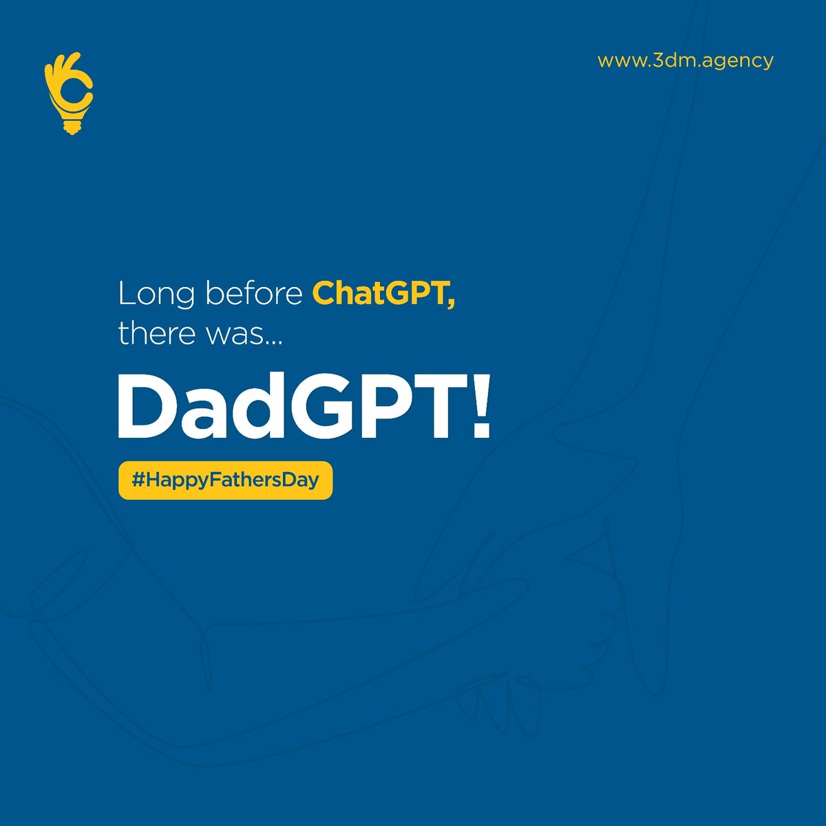 3DMAgency's tweet photo. DadGPT: The original large language model, full of puns, disguised as wisdom. Here's to you, Dad! ✨

#3dm #3dmdigitalmarketingagency #HappyFathersDay #fathersday2024 #fatherhood #unconditionallove #DadGPT https://t.co/AgI3vHwmAV