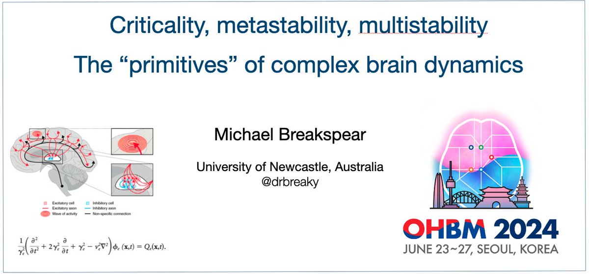 Michael Breakspear (@drbreaky) on Twitter photo Can't wait to discuss the theory of dynamics next Sunday at the <a href="/OHBM/">OHBM</a> 2024 Educational Course on Whole-Brain Models organised by <a href="/DaveMomi/">Davide Momi</a> <a href="/Joana_Cabral__/">Joana Cabral</a> <a href="/neurodidact/">John Griffiths</a> + with <a href="/jchrispang/">James Pang</a> <a href="/josecruzat/">Josephine Cruzat</a> <a href="/cognemo_andreea/">Andreea Diaconescu</a> <a href="/ViktorJirsa/">Viktor Jirsa</a>
see: griffithslab.github.io/OHBM2024-educa… Can't wait to discuss the theory of dynamics next Sunday at the <a href="/OHBM/">OHBM</a> 2024 Educational Course on Whole-Brain Models organised by <a href="/DaveMomi/">Davide Momi</a> <a href="/Joana_Cabral__/">Joana Cabral</a> <a href="/neurodidact/">John Griffiths</a> + with <a href="/jchrispang/">James Pang</a> <a href="/josecruzat/">Josephine Cruzat</a> <a href="/cognemo_andreea/">Andreea Diaconescu</a> <a href="/ViktorJirsa/">Viktor Jirsa</a>
see: griffithslab.github.io/OHBM2024-educa…