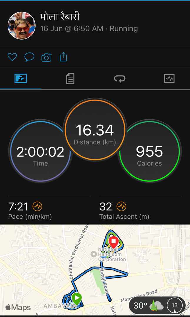 bhola_rebari's tweet image. Morning rituals of 16 KMs #Running 🙏