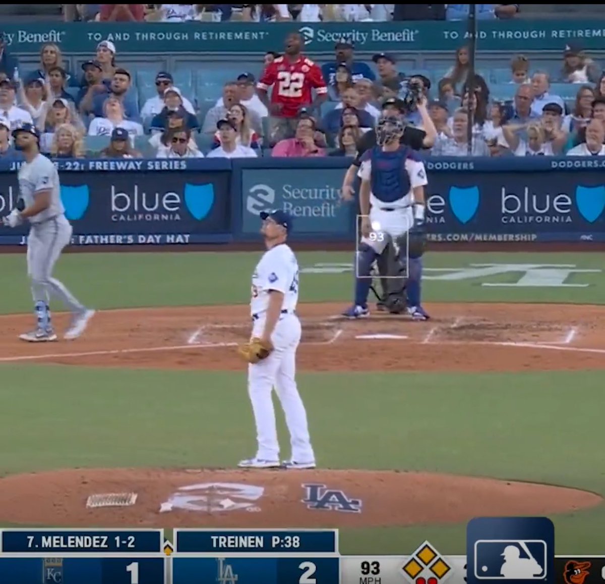 The one dude in the McDuffie jersey getting hype after MJ Melendez grand slam 😂💀