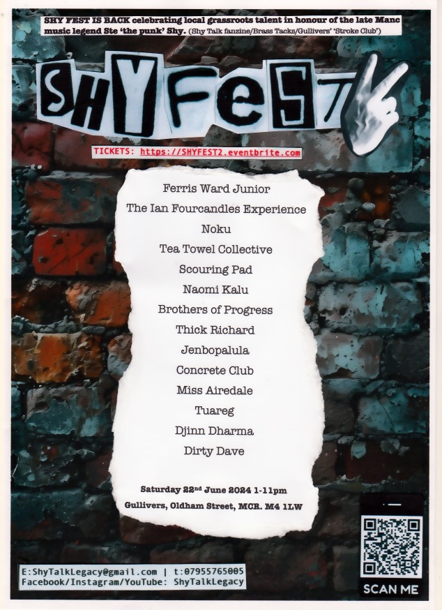 YVWarburton's tweet photo. #SHYFESTII lineup poster, in approximate order of running.
2 STAGES, 10 HOURS OF GRASSROOTS LOCAL ACTS, UNDER 1 ROOF, + A WHOLE LOTTA LOVE IN THE ROOM!
Proud to be showcasing loads of new acts this year - it's gonna be a belta! (Follow ShyTalk Legacy FB for info on our acts) https://t.co/nXn1eQ82XN