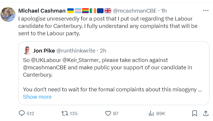 FFS_WhatNow's tweet photo. Her name is @RosieDuffield1. 

Apologise to her directly, you sniveling coward. https://t.co/dUxAj4Q1NN