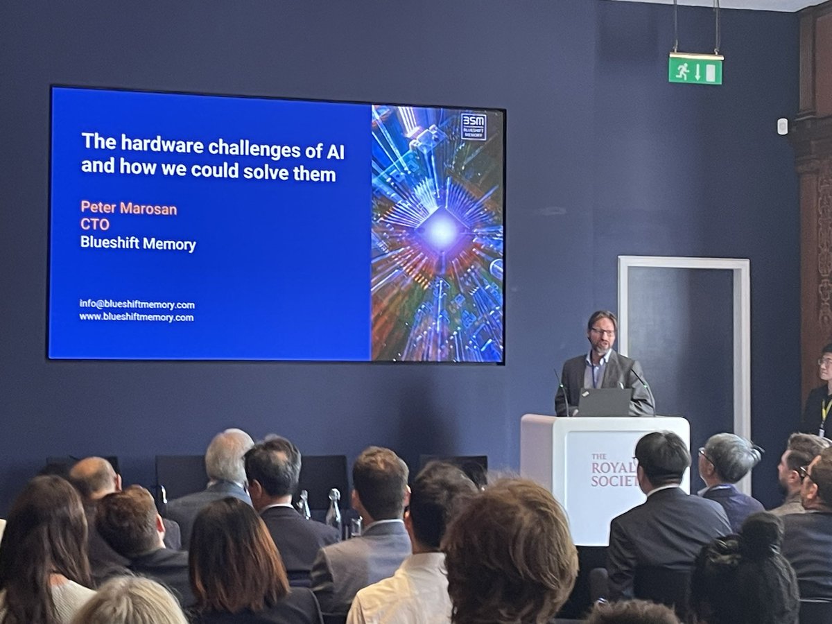 Blueshift Memory (@blueshiftmemory) on Twitter photo On Friday we were at <a href="/royalsociety/">The Royal Society</a> for the <a href="/SemiImpact/">SEMI IMPACT</a> Forum focused on collaboration with Taiwan. Our CTO Peter Marosan spoke on addressing the hardware challenges of #AI 2/2
#semiconductors <a href="/UKinTaiwan/">UK in Taiwan 🇬🇧</a> <a href="/Taiwan_in_UK/">Taiwan in the UK</a> <a href="/RussShaw1/">Russ Shaw CBE</a> <a href="/techUK/">techUK</a> <a href="/SiCatalystUK/">Sean Redmond</a> <a href="/innovateuk/">Innovate UK</a> <a href="/CSACatapult/">CSA Catapult</a> On Friday we were at <a href="/royalsociety/">The Royal Society</a> for the <a href="/SemiImpact/">SEMI IMPACT</a> Forum focused on collaboration with Taiwan. Our CTO Peter Marosan spoke on addressing the hardware challenges of #AI 2/2
#semiconductors <a href="/UKinTaiwan/">UK in Taiwan 🇬🇧</a> <a href="/Taiwan_in_UK/">Taiwan in the UK</a> <a href="/RussShaw1/">Russ Shaw CBE</a> <a href="/techUK/">techUK</a> <a href="/SiCatalystUK/">Sean Redmond</a> <a href="/innovateuk/">Innovate UK</a> <a href="/CSACatapult/">CSA Catapult</a>