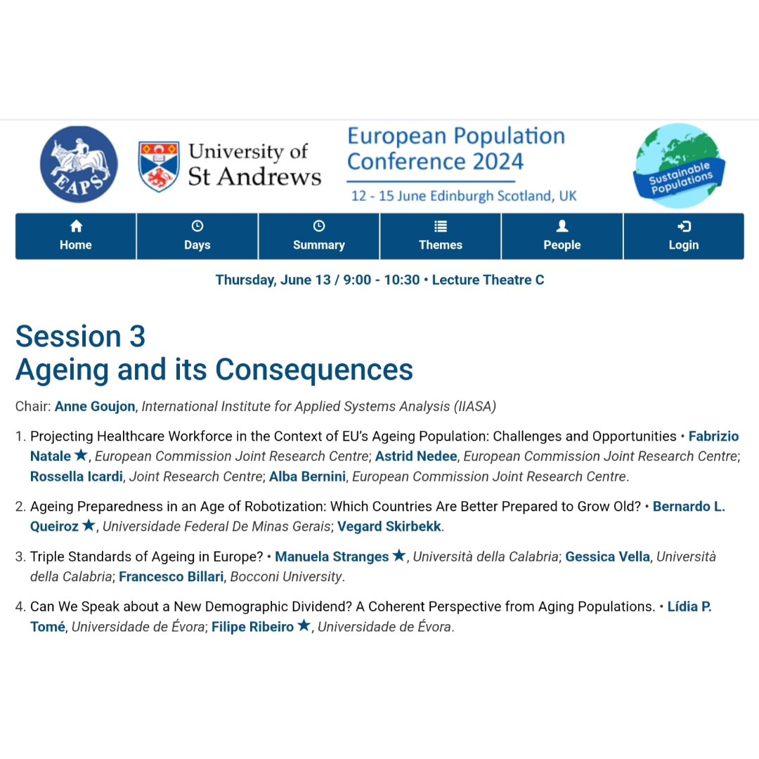 ManuelaStranges's tweet photo. Returning from #epc2024 organised by @EAPS_pop in #Edinburgh, where I presented a work, funded by @Pe8Age_It, on gender differences in terms of social age at oldsness, focusing on the role of education (with Gessica Vella and Francesco Billari).
#socialage #ageing #ageit #epc2024 https://t.co/lurEZTciPo