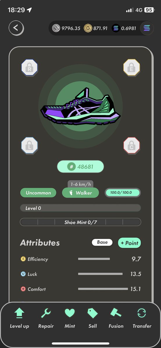 These are the OG shoes I won after buying two pairs of Asics shoes.

 #STEPNGo