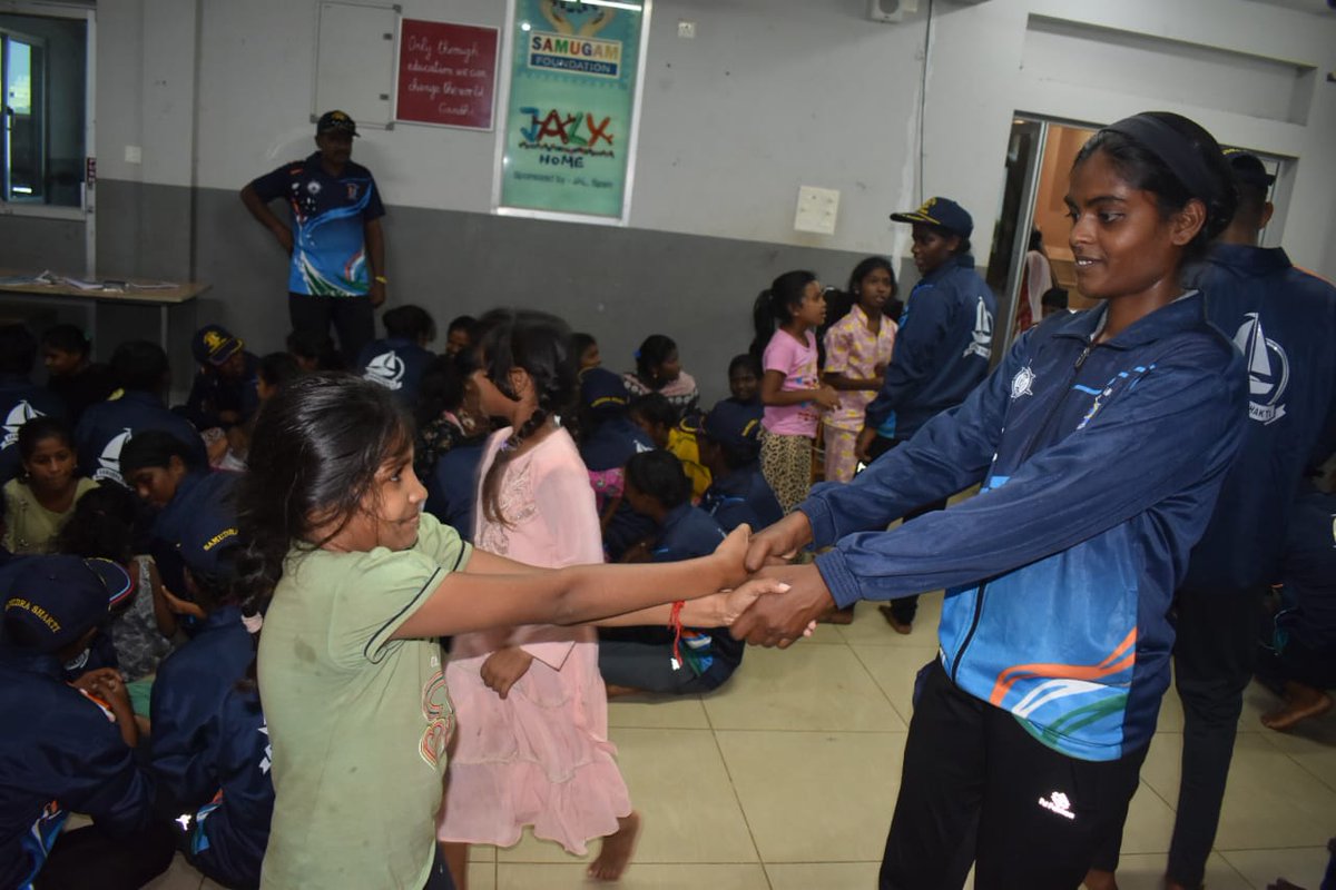 NCCDte_TNPAN's tweet photo. +Final day of Ocean Sailing Expedition, the cadets paid a visit to SAMUGAM foundation ( Social Awareness for Mutual Upliftment through Guidance and Motivation) an NGO in Pondicherry that works for under privileged Children. The gesture by the expedition team lightened up the kids https://t.co/f4HxDHkV9A