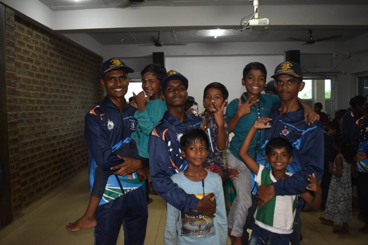 NCCDte_TNPAN's tweet photo. +Final day of Ocean Sailing Expedition, the cadets paid a visit to SAMUGAM foundation ( Social Awareness for Mutual Upliftment through Guidance and Motivation) an NGO in Pondicherry that works for under privileged Children. The gesture by the expedition team lightened up the kids https://t.co/f4HxDHkV9A