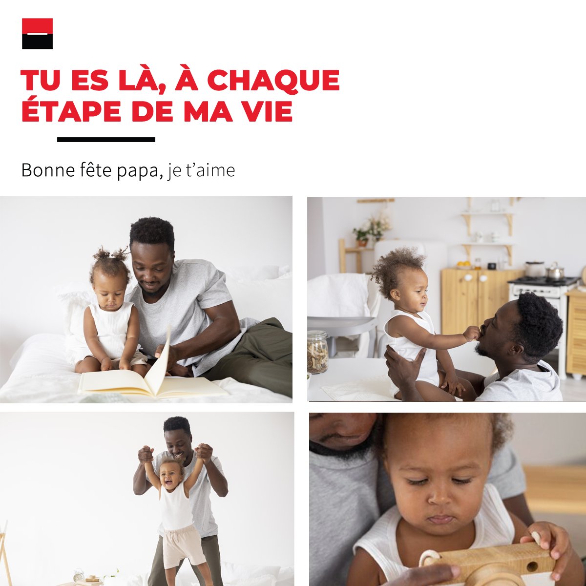 Société Générale Côte d’Ivoire souhaite une bonne fête à tous les pères. 
#Fêtedespères #SGCI