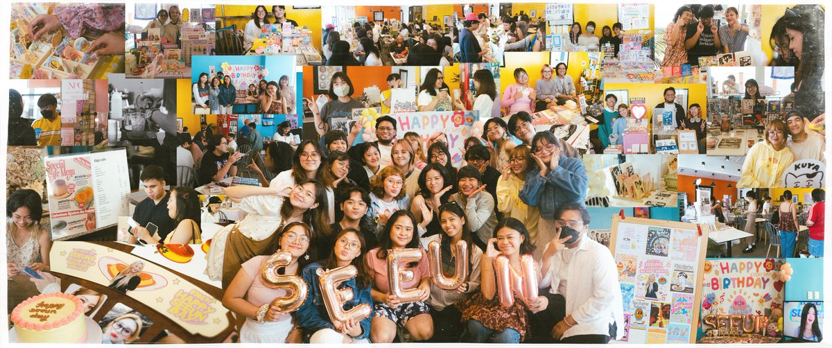 girlz_dnd's tweet photo. 🍮 thank you for making seeun's leche flan delivery service &amp; saccharine saturday extra sweet! 🍮

📸 here's a collage of our favorite moments from yesterday -- with the core being the seeun booth surrounded by our favorite artists 🫶

we'll see u again next time! 😉 https://t.co/f7UrMoUcEN