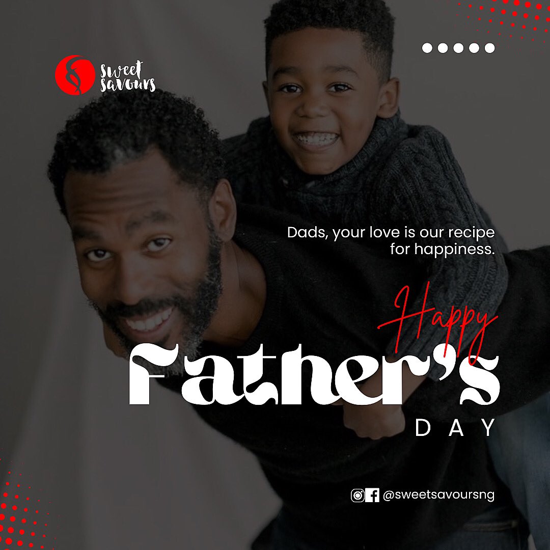sweetsavoursng's tweet photo. Dads, your sacrificial love is our daily recipe for happiness.
Happy Father’s Day!
#FathersDay #happyfathersday2024 #dadlovers #familyfirsts #fathersday2024gifts #loveandhappinesstoall #dadappreciationpost #familytimepriceless #bestdadeveraward https://t.co/pcgpbnM8Ei