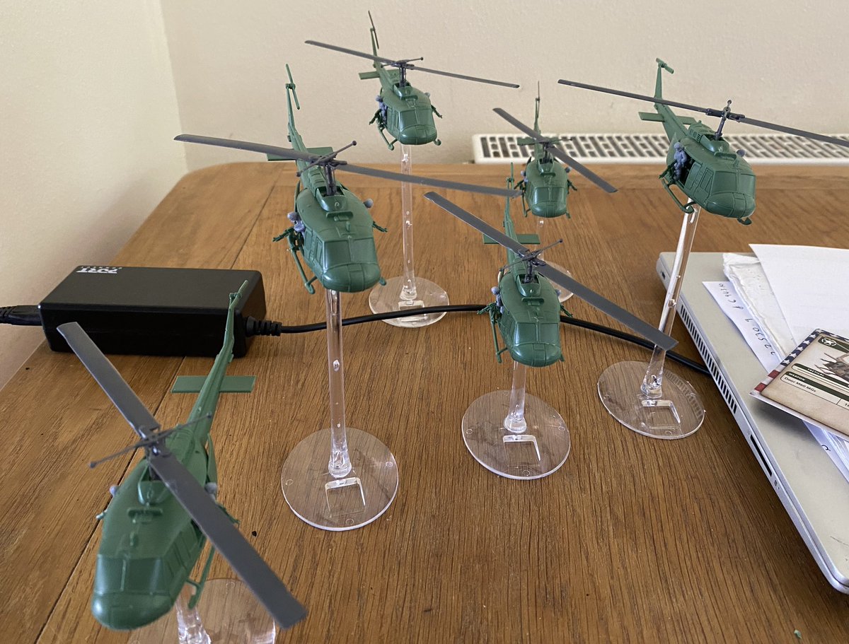PaintsDb's tweet photo. HMMWV scout section done and ready to paint and the 6 UH-1’s also ready to paint. Busy week next week!
#teamyankee #battlefront #modernwargaming #coldwarwargaming https://t.co/HnB9ebtGFl