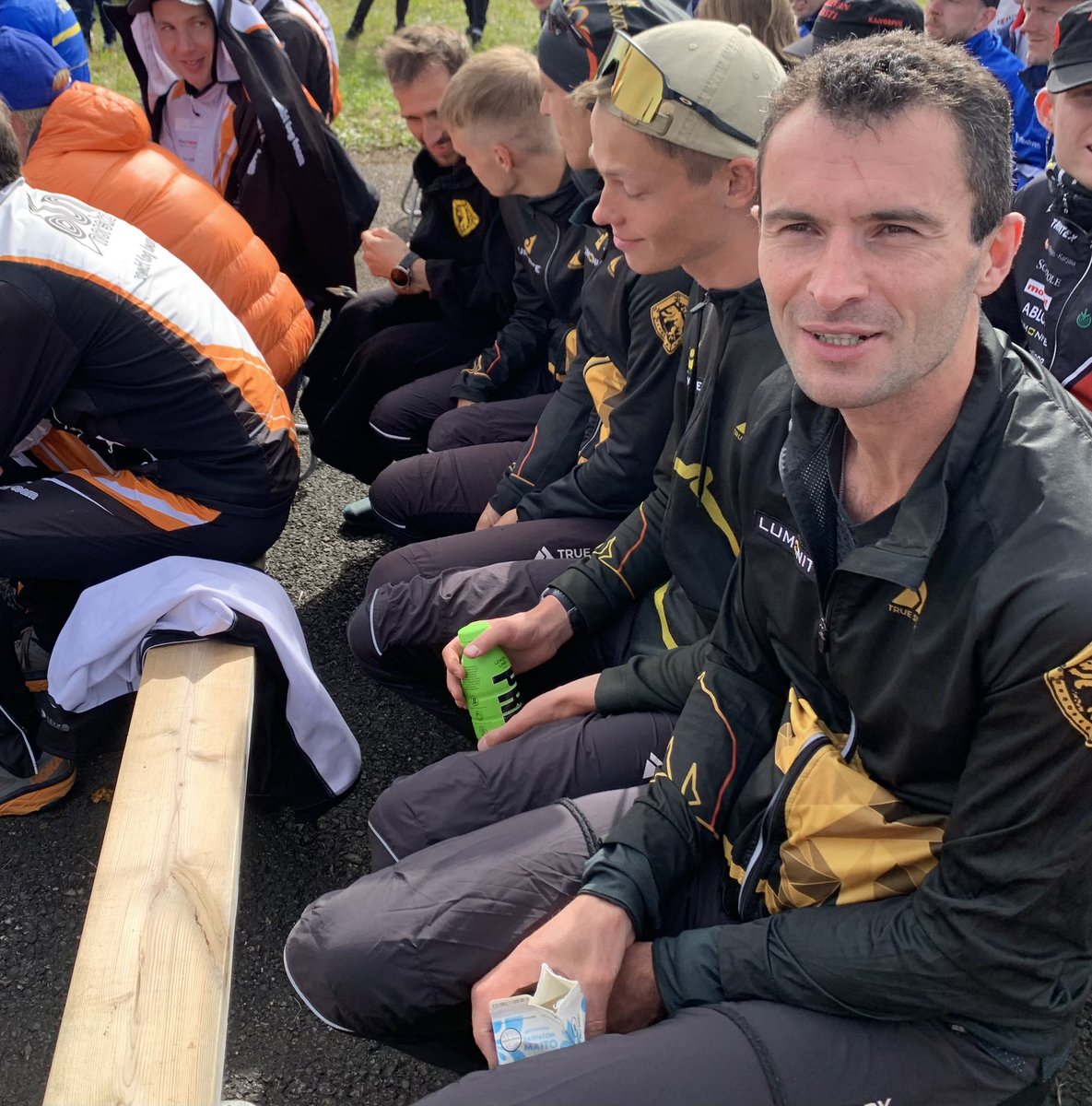 Just before going to the podium. TuMe was 14th. #jukola #jukolanviesti #jukola2024 #lakiajukola2024 #suunnistus #orienteering #orientering #lumonite #lumoniteleader