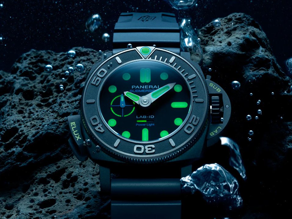 time_watches's tweet image. #Panerai has unveiled a new concept watch, the Submersible #Elux LAB-ID #PAM01800. Its Power Light function can be activated on demand for 30 minutes, by pressing the pusher at 8 o’clock. Full details at timeandwatches.com/2024/06/panera…