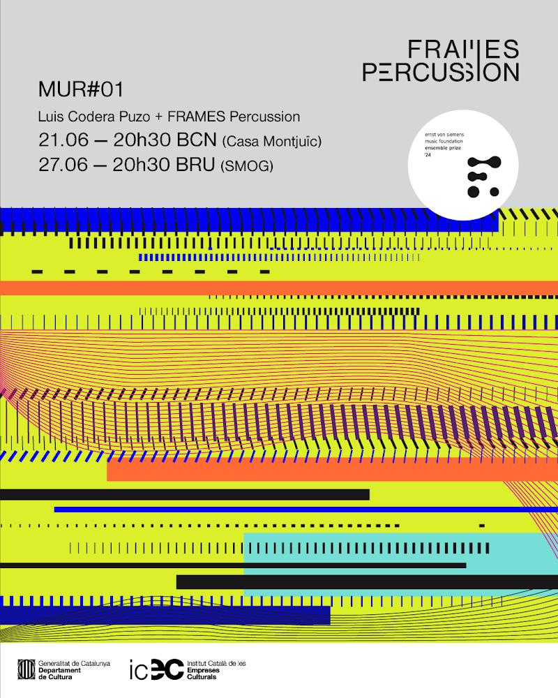 Este viernes 21 estreno MUR#01 con FRAMES Percussion.
45 minutos de sampler, sintetizador y percusión.
Primera pieza para ellos después de 10 años colaborando juntos y gestionando proyectos. 🤖🥁🥁🥁