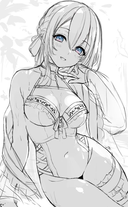 今年の水着、メイドさんはこんな感じで行く予定。 
