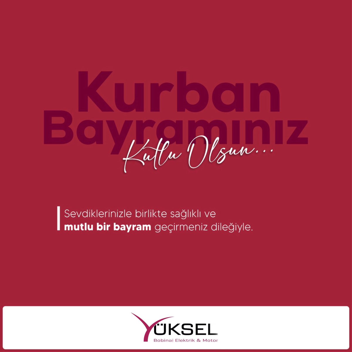 YukselBobinaj's tweet photo. Kurban Bayramınız 
Kutlu olsun…
Sevdiklerinizle birlikte sağlikli ve
mutlu bir #bayram geçirmeniz dileğiyle..

#YükselBobinajMotorAilesi
#KurbanBayramı https://t.co/M1Qyaja1GK