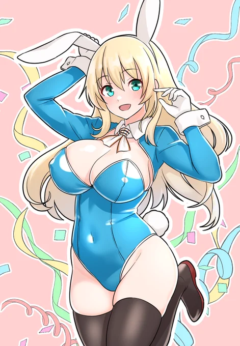 愛宕の進水日なのでバニーな愛宕再掲(◜ᴗ◝ )#艦これ #愛宕進水日 