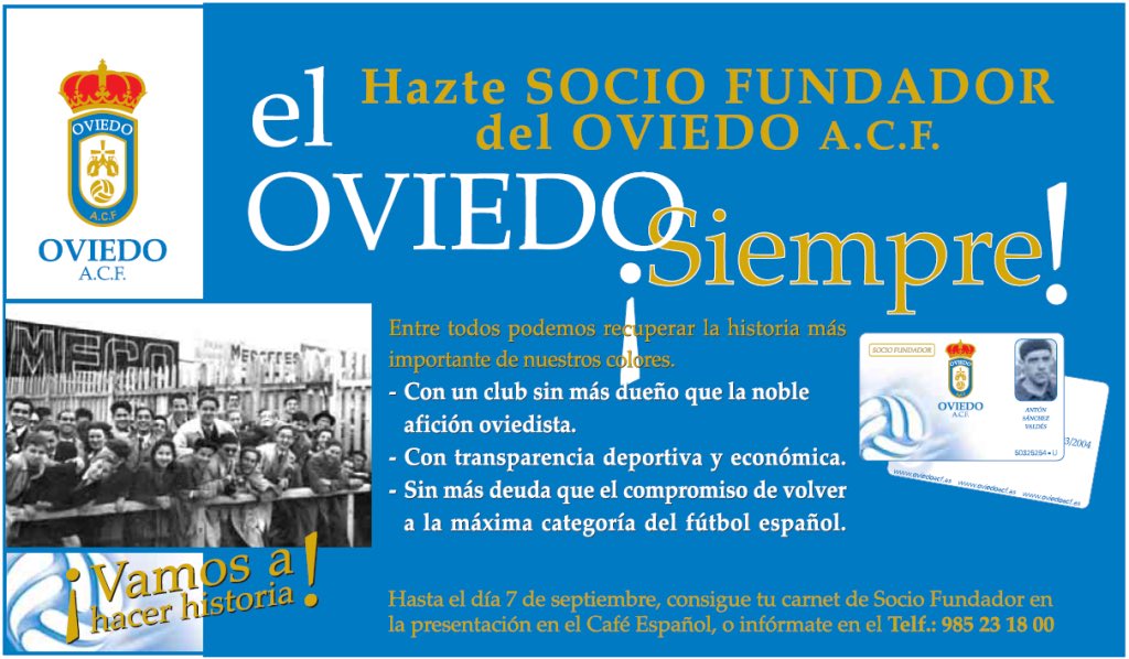 Es increíble que intenten hacernos olvidar que  quisieron acabar con el Real Oviedo. 
Que llenaban el palco del ACF porque su intención era hacer desaparecer al equipo que ahora, de manera cínica e hipócrita, apoyan. 
No lo olvidamos.