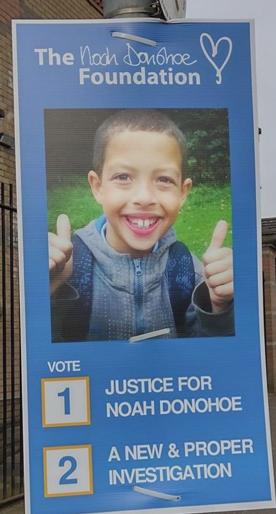 E2020Mc's tweet photo. @NiamhDonohoe78 Speak out! Karma returns 4 fold and the evil deeds you know of and hide will come back to bite at some point.
#RememberMyNoah 💙
#Week207
#Belfast
#Ireland https://t.co/hfRX3Br9qy