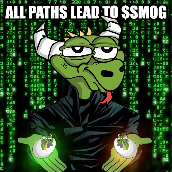 SMOGToken's tweet photo. You take the #SMOG pill... the story ends, you wake up in your bed and believe whatever you want to believe. 

You take the $SMOG pill... you stay in Wonderland, and I show you how deep the rabbit hole goes! 🐇🌀 https://t.co/F3SOId7Ohm