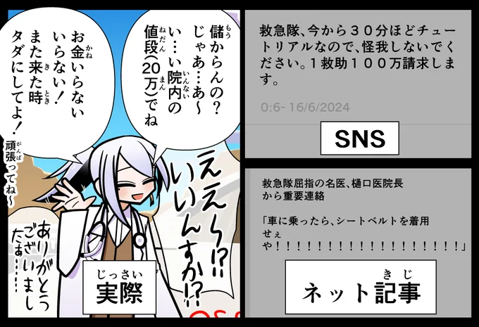 【ファンアート】この前のにじさんじGTAより。
ネットの情報と現実の比較です。
#にじGTAFA
#でろあーと 