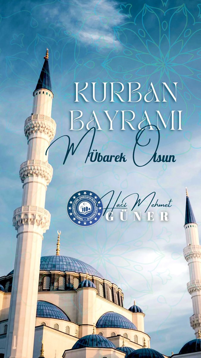 hm_guner's tweet photo. Mübarek Kurban Bayramı’nın milletimize ve tüm İslam dünyasına sağlık, huzur ve mutluluk getirmesini diliyorum. 

Bayramın manevi coşkusunun birlik ve beraberliğimizi pekiştirmesini temenni eder, bayramınızı en kalbi duygularımla kutluyorum.

#KurbanBayramı https://t.co/826FcEti4D