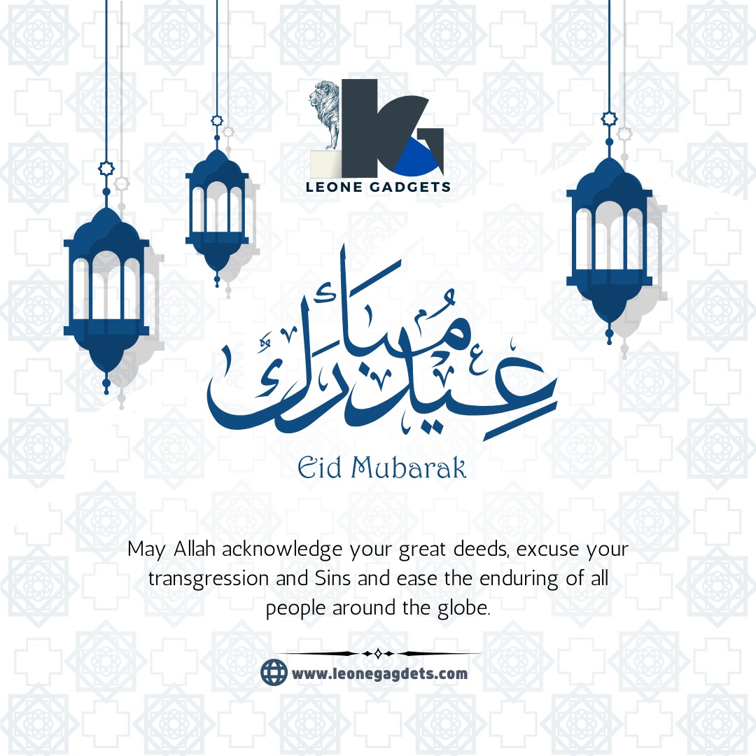 LeoneGadgets's tweet photo. 🌙 Happy Eid Al-Adha from Leone Gadgets! 🌙

Wishing all our valued customers in Sierra Leone a joyous and blessed Eid Al-Adha! As you celebrate this special occasion, let Leone Gadgets enhance your festivities with our top-quality products. https://t.co/QecvCeOBav