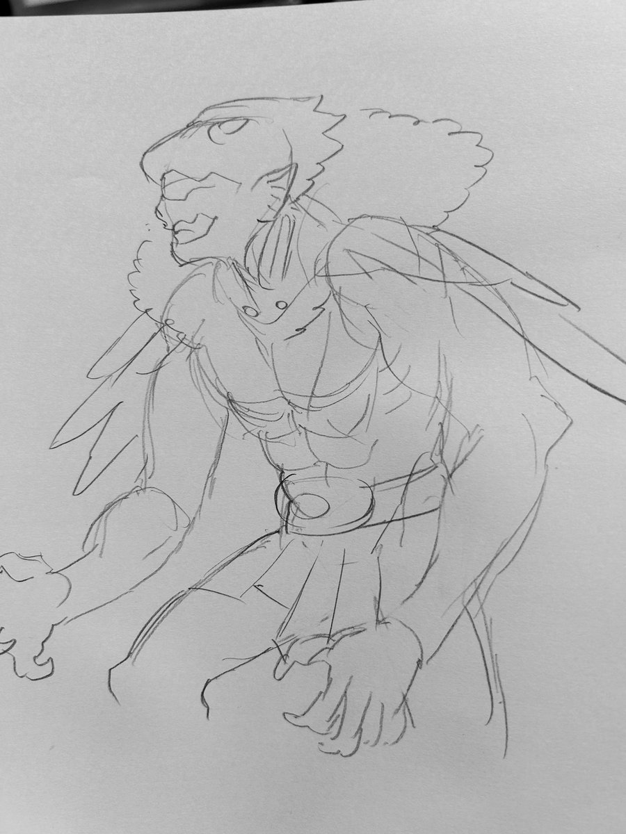 アンクちゃんグリード態、鳥だから細身に描いた方がいいのかな
でも怪人というからにはマッシブに描いちゃうな 
