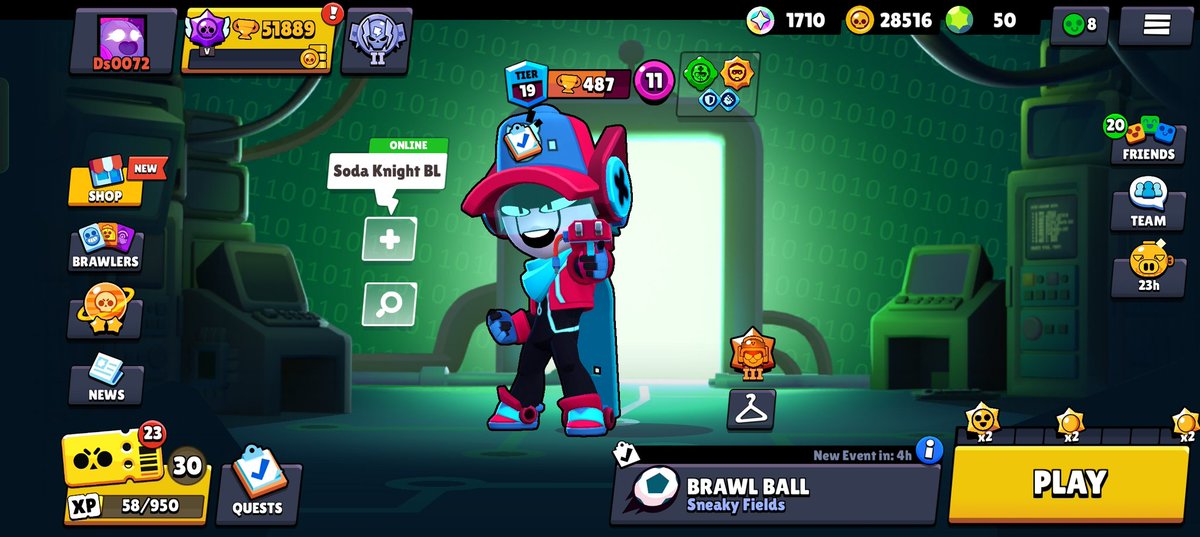 Ds_0072's tweet photo. @FTMKeienburg @Dani_Supercell My glitch Larry and Lawrie skin is "glitched" on the main screen (the irony) https://t.co/BzlxaNfXK2