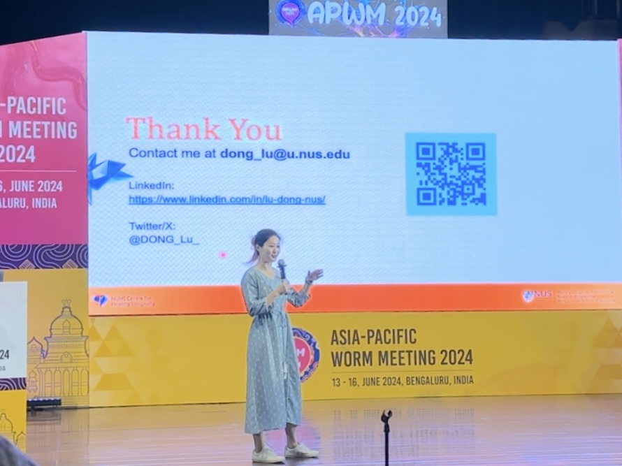 DONG_Lu_'s tweet photo. Thrilled to share my research on drug screening for ovarian longevity using C. elegans at the 10th Asian Pacific Worm Meeting! Met amazing fellow wormies and it feels like being back with family! #WormMeeting #OvarianLongevity #C_elegans #ScienceCommunity #apwm2024 https://t.co/X0I7lL02sj