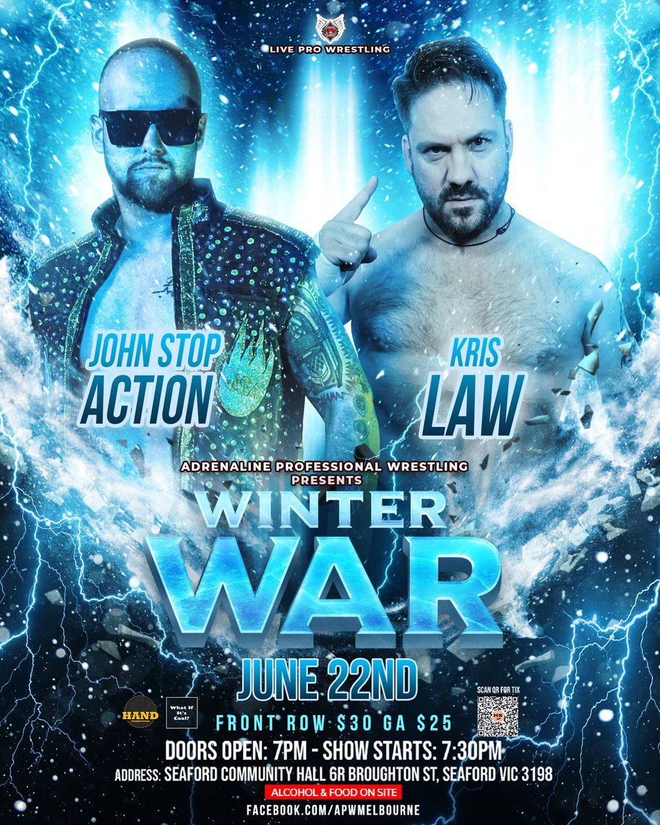 AdrenalinePW's tweet photo. β β MATCH ANNOUNCEMENT β β
No strangers to each other, "The Promoter" John Stop Action will go one on one with "Revenant" Kris Law at Winter War! This match will decide the new No. 1 Contender for 211's APW Legacy Openweight Championship!
Who's your pick?
#APWWinterWar https://t.co/q7QIMMG17e