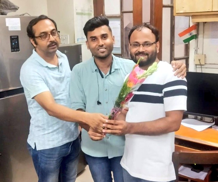 GoswamiLab_IACS's tweet image. 👋👋 Farewell to Dr. Joyanta Mondal @JOYANTA44126584 and Dr. Sanu Saha @SanuSah51748366 - as you prepare to embark on your next journey, we take a moment to express our sincere gratitude and well-wishes. Thank you for everything, and best wishes for your future.
@iacskolkata #PhD