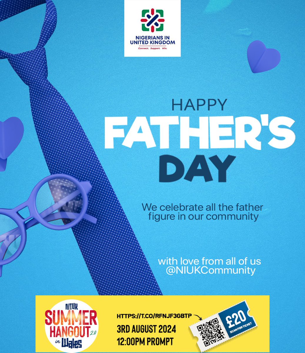 🌟 Happy Father's Day! 🌟

Today, we celebrate all the incredible father’s in our community. 

Your love, strength, and dedication are truly inspiring.

With love from all of us <a href="/NIUKCommunity/">Nigerians in the UK 🇳🇬🇬🇧</a>.

#FathersDay #CommunityLove #NIUKCommunity #SummerHangout #CelebrateDads