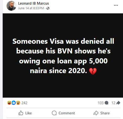 yabaleftonline's tweet photo. Man allegedly denied Visa for owing loan app N5K https://t.co/uJ5ybpAkKa