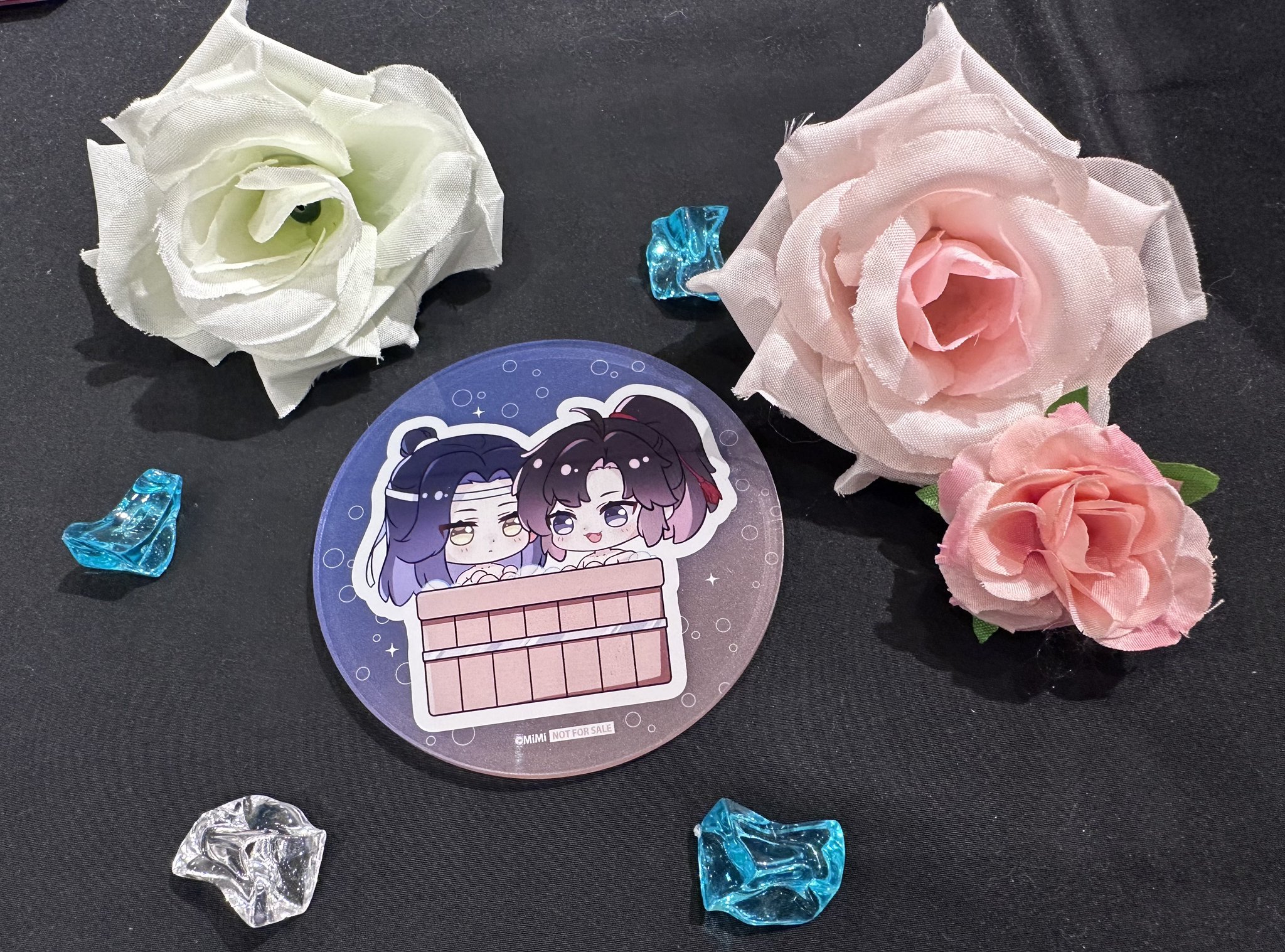 【新品未開封】魔道祖師 公式茶屋 カフェ 風呂桶　アクリルスタンド 新品未開封】魔道祖師 公式茶屋 カフェ 風呂桶 アクリルスタンド